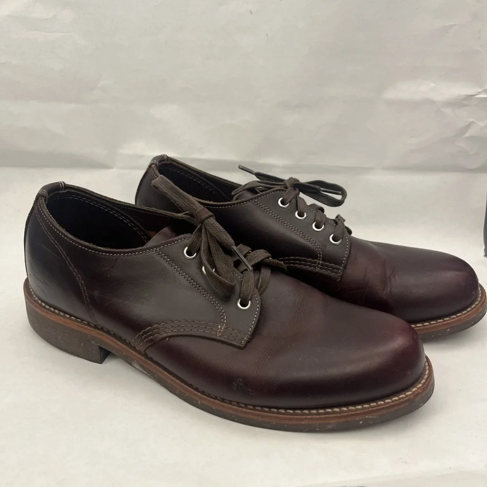 Chippewa 1901M74 Men's 4-in Anaflex Service Oxford Shoes Burgundy Brown size 7D